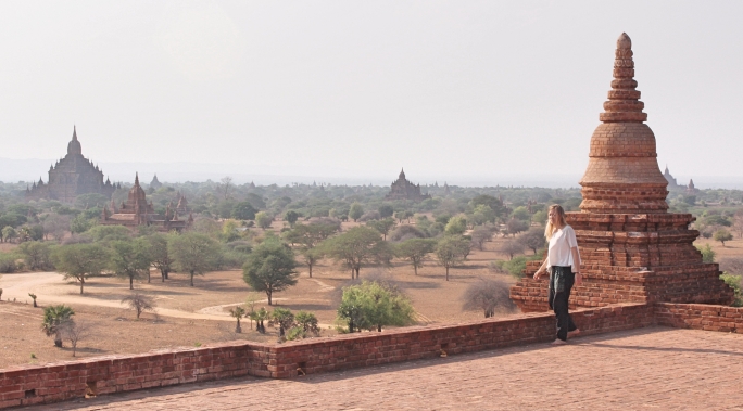 Beautiful scenery ancient temples of Bagan